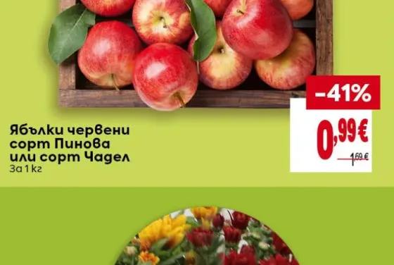 Ябълки червени сорт Пинова или Чадел